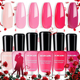 Morovan set-esmaltes rosa 6 colores, opción versátil para looks diarios.