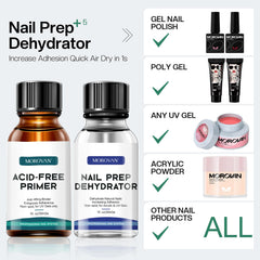 Morovan Set Preparacion Uñas Natural: kit compacto para una base limpia.
