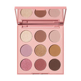 MORPHE 9G Sunrise Glow Palette abierta, tonos cálidos para looks versátiles.