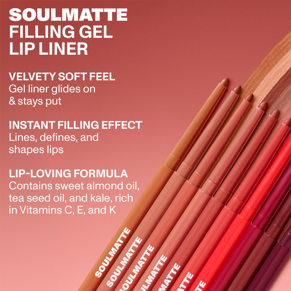 Morphe Soulmatte gel lip liner provides a matte finish without drying.