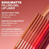 Morphe Soulmatte gel lip liner provides a matte finish without drying.