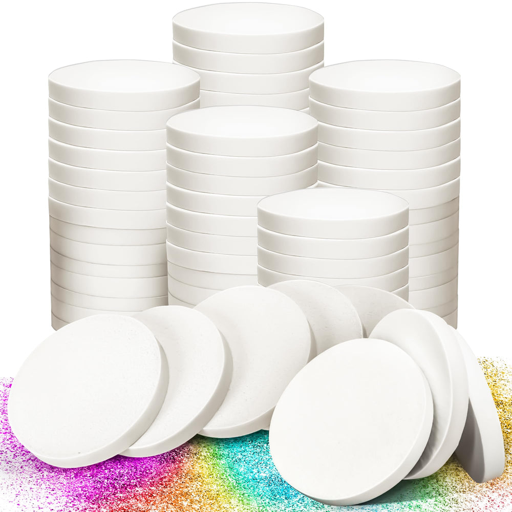 MotBach esponjas de maquillaje redondas, paquete de 60 piezas para retoques diarios.