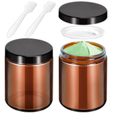 MotBach frascos de vidrio ámbar 8 oz con tapas para protección de cosméticos.