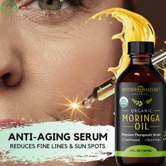 Mother Nature Organics Aceite de Moringa – cuidado de la piel para hidratación profunda