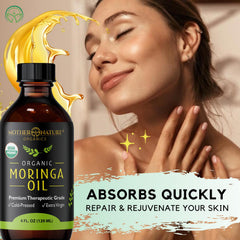 Mother Nature Organics Aceite de Moringa – cuidado del cabello para brillo y fuerza