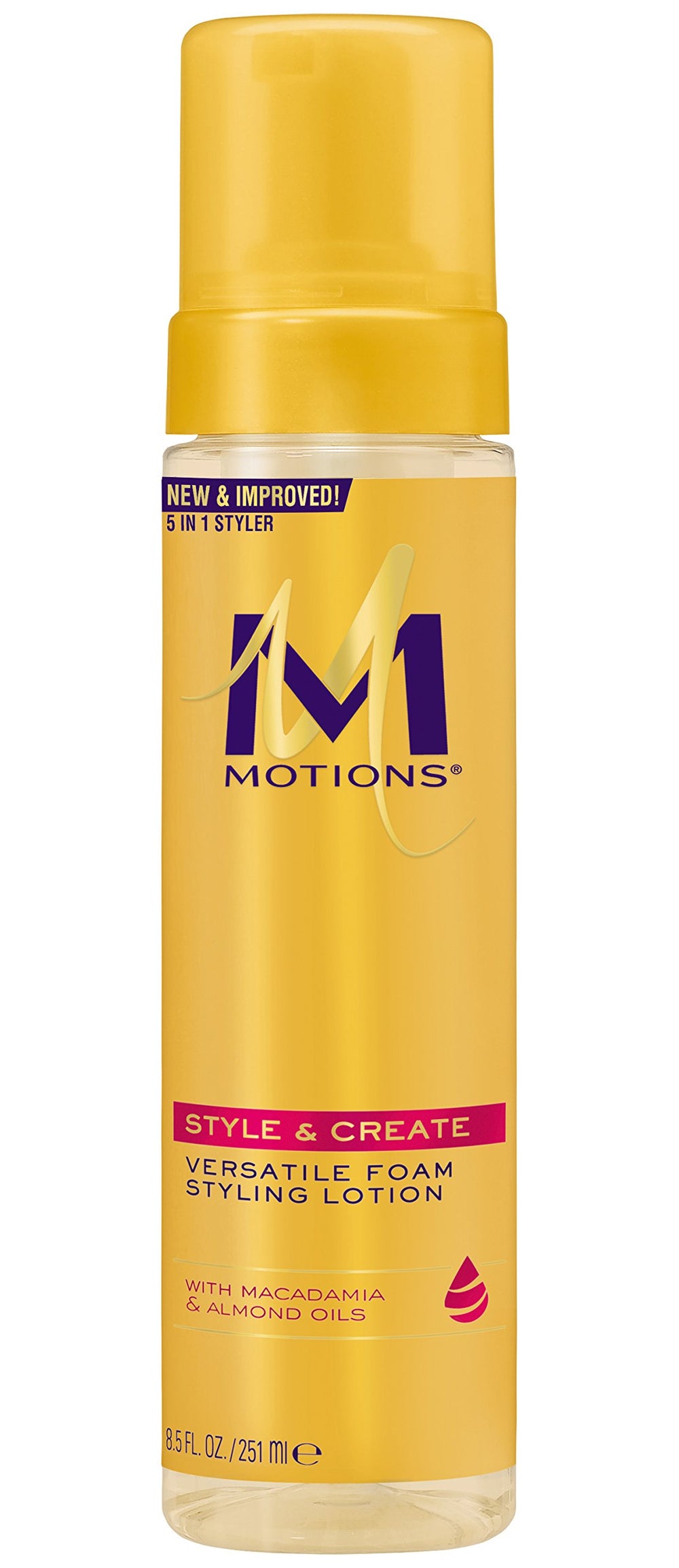 Motions loción espumosa para peinado botella, estilo flexible y suave