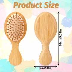 Mozeat Lens Cepillo bambú con cerdas naturales para cabello suave y saludable.