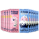 Mr. Bubble Retro polvo baño burbujas, empaque frontal, ideal para diversión en familia.