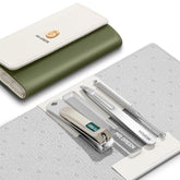 MR.GREEN estuche de cuero colorido para manicura, elegante y práctico para viajar.
