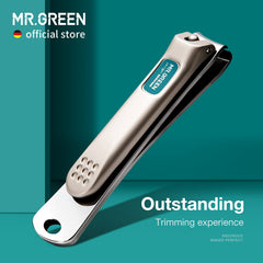 MR.GREEN Nail Clippers curved blades close-up showing sharp edge for clean cuts