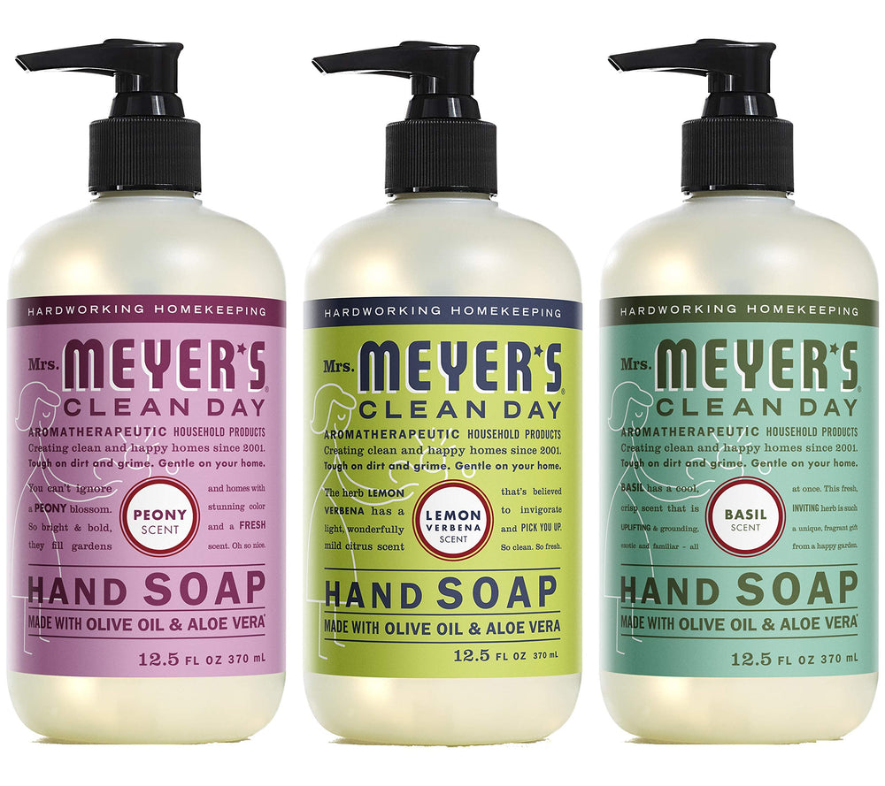 Flacon Mrs. Meyer's Clean Day verveine-citronnelle, douceur hydratante pour les mains.