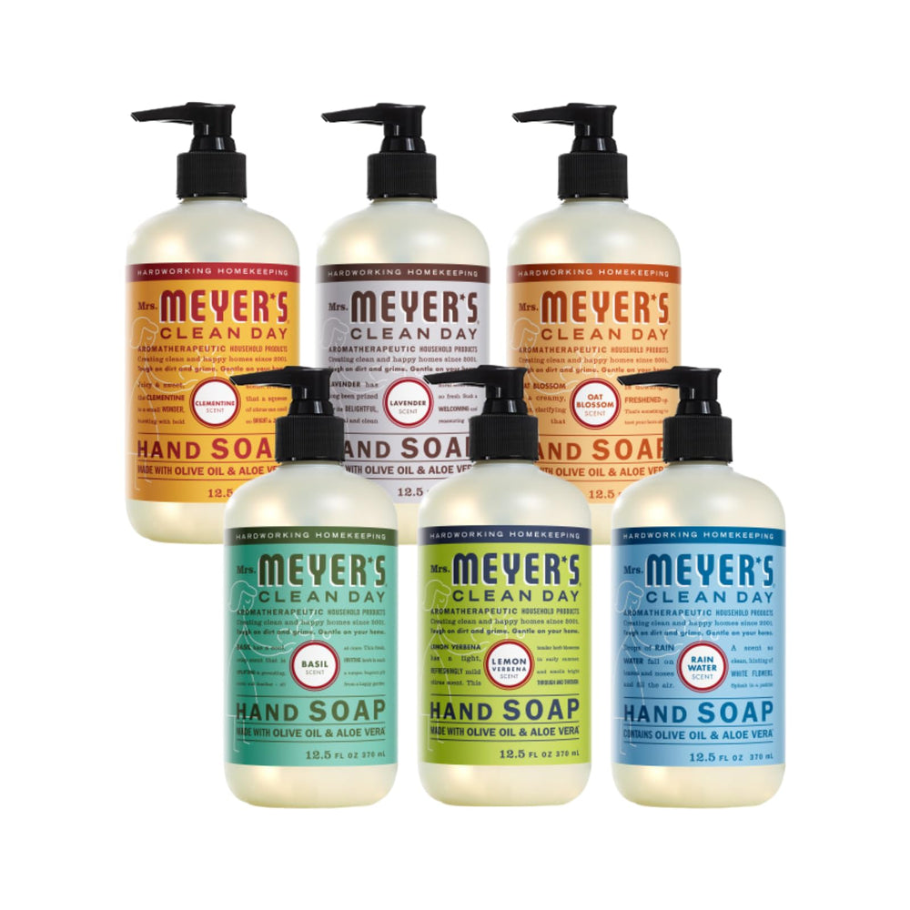 Mrs. Meyer’s Clean Day jabón líquido manos Clementine, aroma cítrico suave para uso diario.