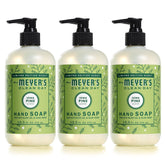 Jabón de manos Mrs. Meyer's Clean Day con aroma a Pino de Iowa para uso diario.