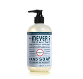 Mrs. Meyer's Snowdrop jabón de manos, vertido en frasco, aroma fresco para invierno.