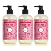 Mrs. MEYER'S Peppermint hand soap bottle offers a refreshing cleansing experience
