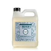 Jabón de manos Mrs. Meyer's Snowdrop en botella, aroma suave para uso diario.