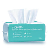 Toallita MSOEUESO de algodón suave, ideal para limpieza facial delicada.