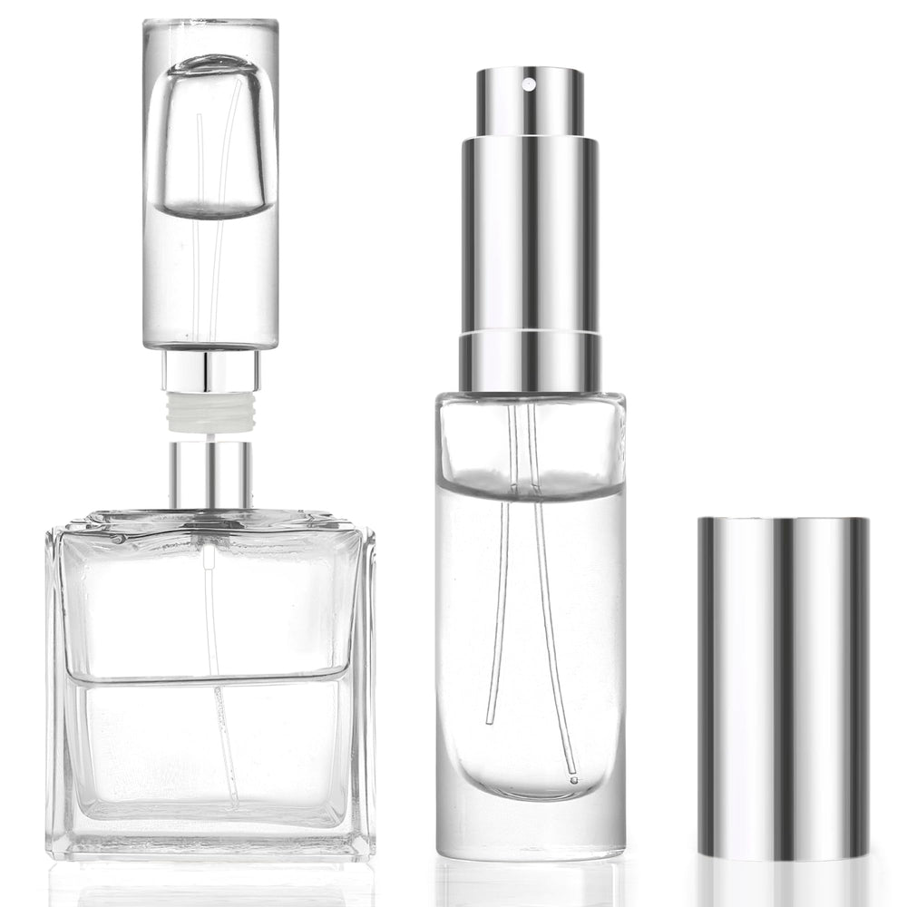 Atomizador de viaje MUB, cristal y llenado superior para rellenar fácilmente.