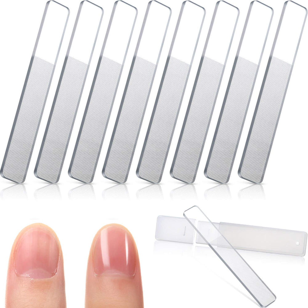 Lima nano de vidrio Mudder con caja brillo suave para uñas naturales