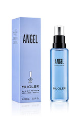 Mugler Angel Recarga: estuche elegante para guardar la fragancia y facilitar recargas sostenibles.
