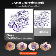 MUNBYN ITP05 batterie intégrée 2600mAh pour impression sans fil.