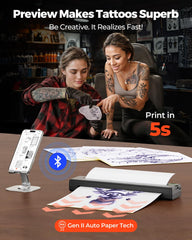 MUNBYN ITP05 impression thermique sans encre, contours nets.