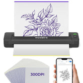 MUNBYN ITP06 frente de la impresora con impresión 300DPI para plantillas precisas.