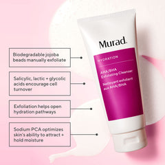 Murad exfoliante AHA/BHA: espuma cremosa que deja la piel suave
