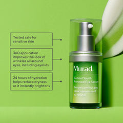 Murad serum ocular con retinol, aplicación nocturna para una mirada más luminosa.