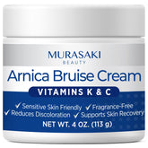 MURASAKI BEAUTY Crema arnica para moretones, bote 4oz, puede ayudar a disminuir la decoloración.