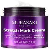 MURASAKI BEAUTY crema antiestrías en botella para prevención durante el embarazo.