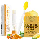 Set Murend de cuidado labial con cúrcuma y limón para exfoliar suavemente.