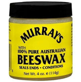 Murray's cera de abejas 100% pura en bote de 4 oz para peinados definidos y puntas selladas.