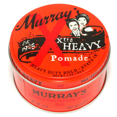 Murray's Pomada Extra Pesada, envase visible, fijación fuerte para estilos duraderos.