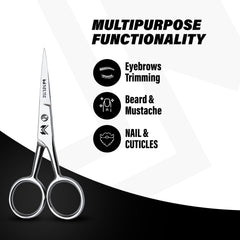 Tijeras MUSI para barba y bigote, precisión para delinear contornos.