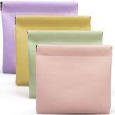 Muswelf bolsa pequeña de maquillaje con cierre snap, organización rápida en el bolso.