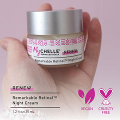 Texture crème MyChelle Remarquable Retinal sur le visage