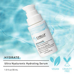 MyCHELLE Serum hialurónico: aceite de rosa mosqueta para nutrición facial.