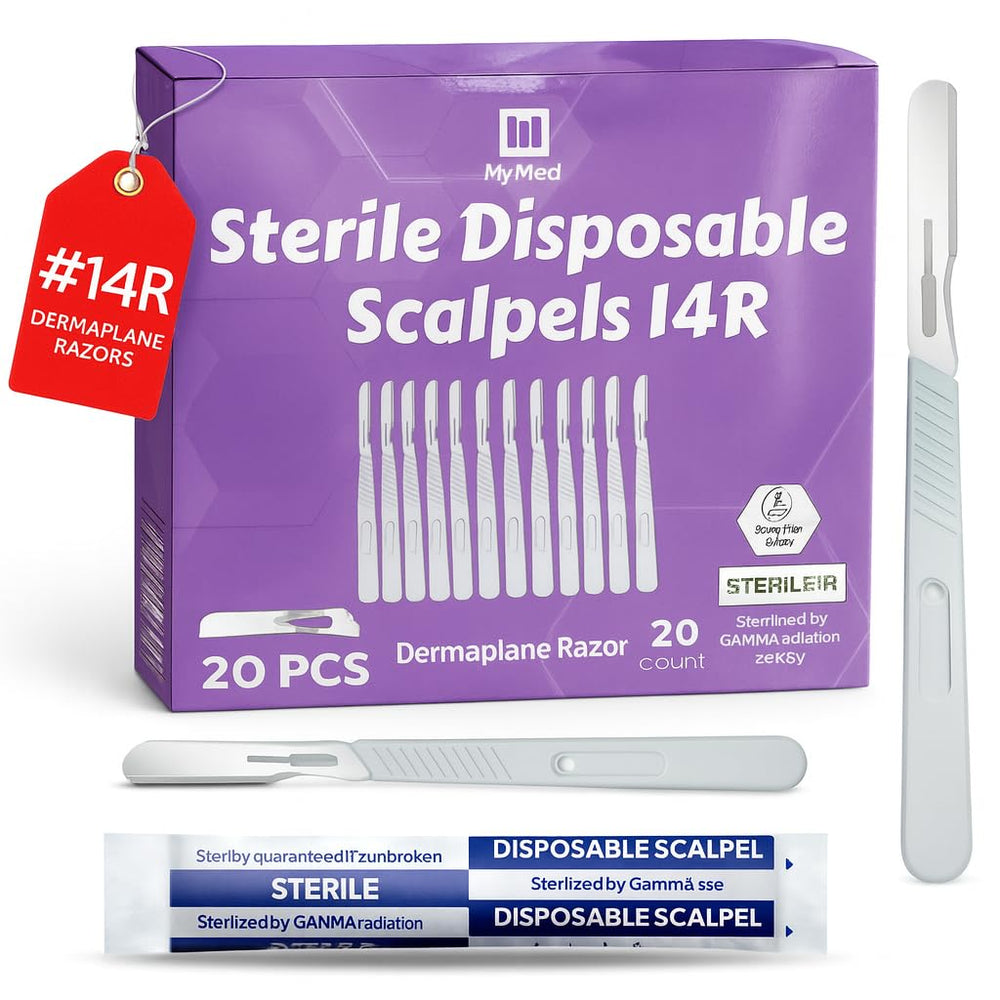 MyMed Dermaplane 14R rasurador descartable para rostro, uso seguro en casa.