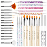 MYR 34piezas: conjunto de brochas para arte de uñas con precisión y control.