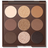 MYSTER ROSEY paleta de sombras neutras, versátil para looks naturales.