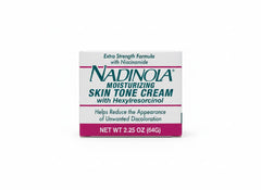 Nadinola crema tono piel, hidratante, textura cremosa para uso diario.
