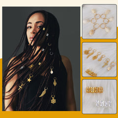 Nafaboig conchas para trenzas oro, detalle natural para looks veraniegos.