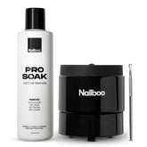Nailboo acetona pura en botella de 16 oz para uso doméstico.