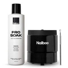 Nailboo acetona pura en botella de 16 oz para uso doméstico.
