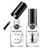 Nailshion Capa Superior secado rápido para uñas, acabado brillante.
