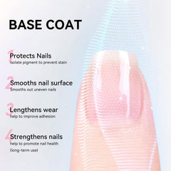 Nailshion color lock brillo duradero mantiene uñas radiantes.