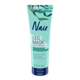 Nair mascarilla de algas para piernas, botella destacada para depilación suave.
