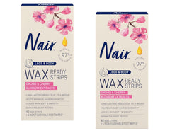 Nair tiras de cera listas para piernas y cuerpo, depilación rápida.