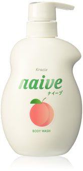 Jabón corporal Naive con durazno, espuma cremosa para toda la familia